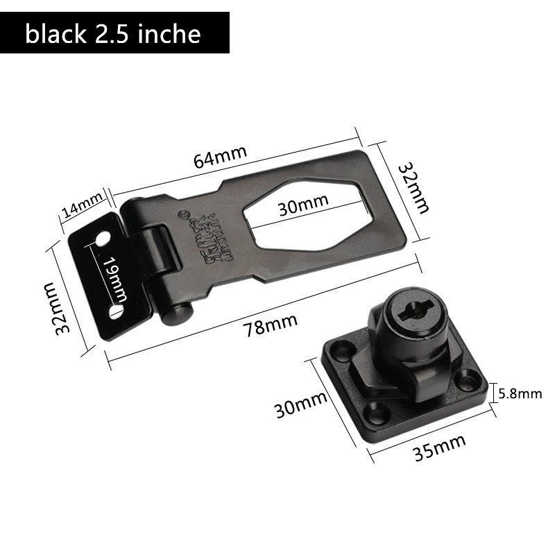 Punch-free With Lock Drawer Locks Letter Box Locker Double Door Cabinet Lock Office Cabinet Security Combination Lock: Yellow