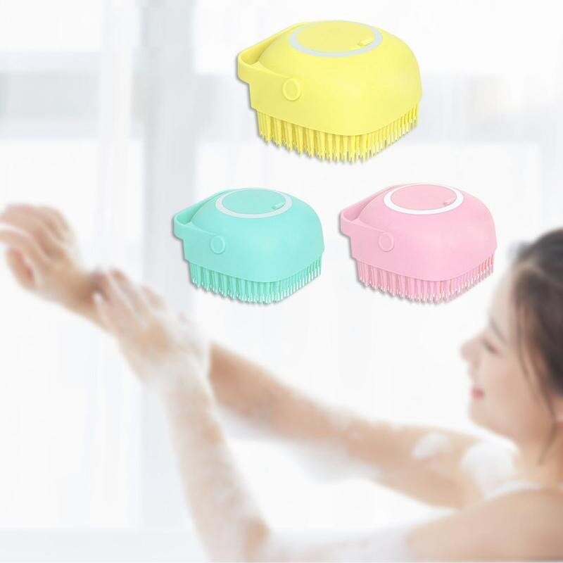 Badborste med krok mjuk silikon baby shower rengöring lera smutsborttagare massage ryggskrubb duschar bubbla giftfria borstar