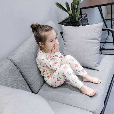 Kevät syksy lasten pyjamasetit tytöille vaatesetit vauvojen pojille yöpuvut pyjamat vaatteet puku lasten taaperoille koti