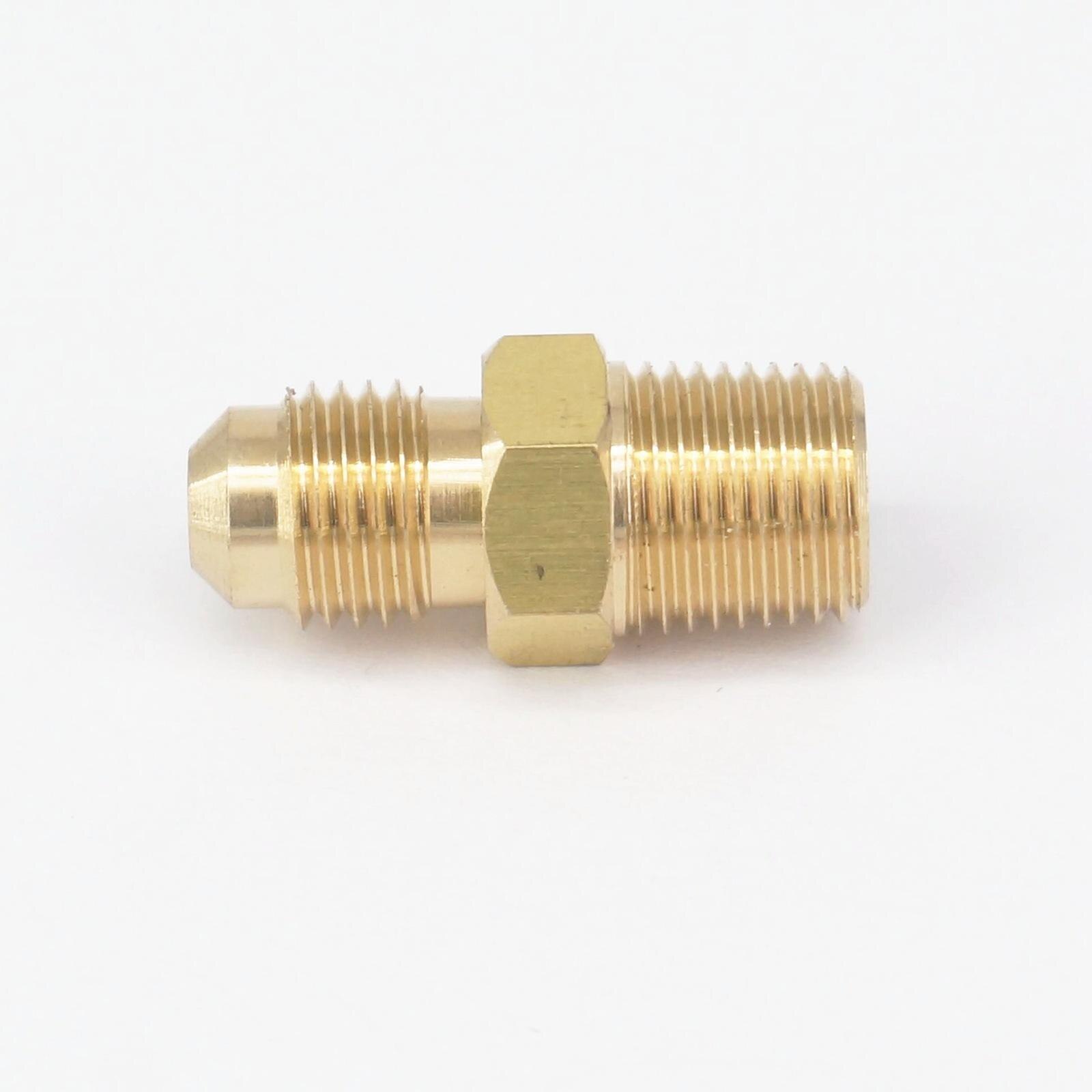 Rosca SAE 3/8 &quot;-24 UNF Fit Tube OD 3/16&quot; - 1/8 &quot;NPT Macho latón SAE 45 grados adaptadores de instalación de tuberías 1000PSI