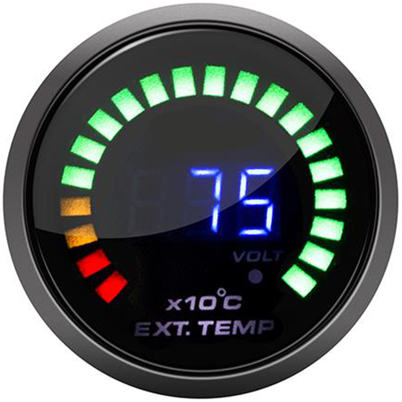 52mm ext temp mätare syresensor smalband 2 tum bilmotor digital 20 led luft/bränsleförhållande mätare bilinstrument bredband