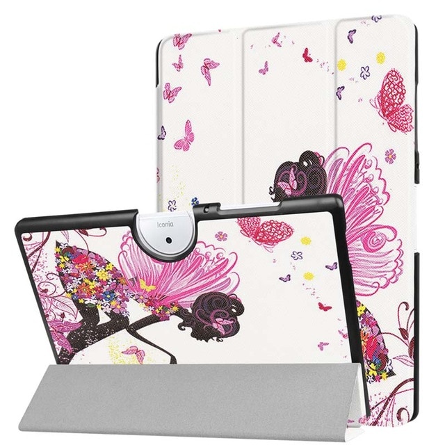 3in1 Magnetic Protective Cover Print Folio Stand PU Leather Case For Acer Iconia One 10 B3-A40 B3 A40 10.1'' Tablet +Film+Pen
