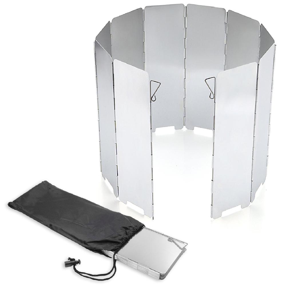 Fold Camping Cooker BBQ Gas Stove Wind Shield Screen Aluminium Alloy Windproof Foldable Outdoor Windshield Screen Protector