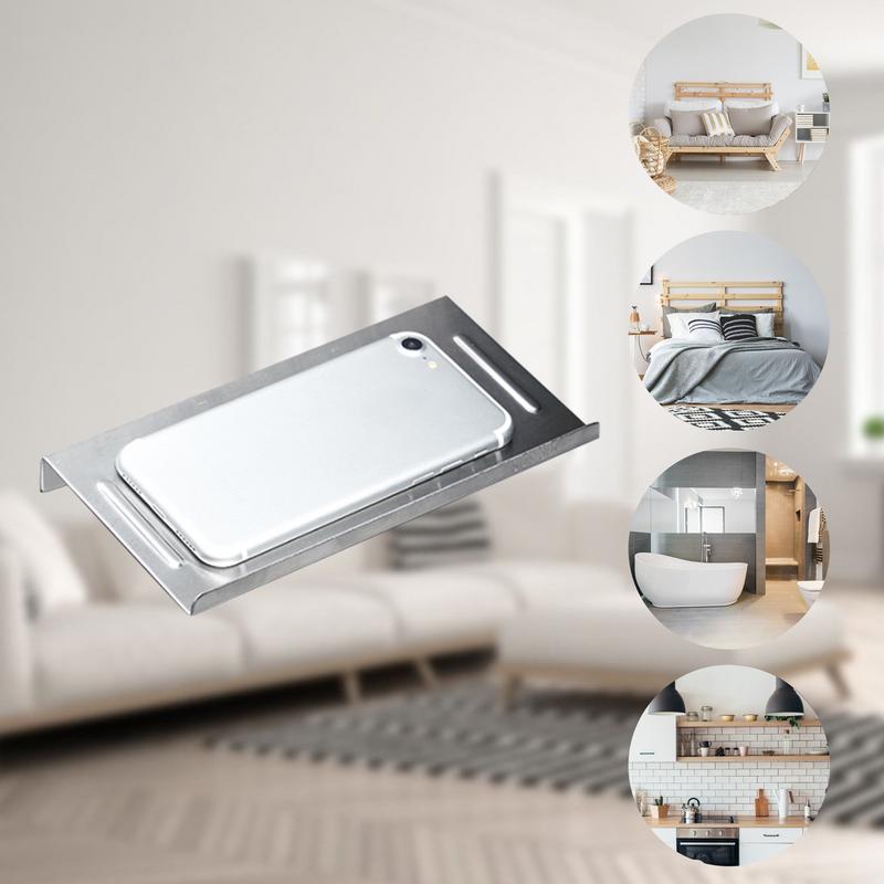 Porta telefono per carta igienica Porta carta in acciaio Mensola per telefono bastone su mensola a muro distributore di carta in rotolo antiscivolo per doccia da bagno