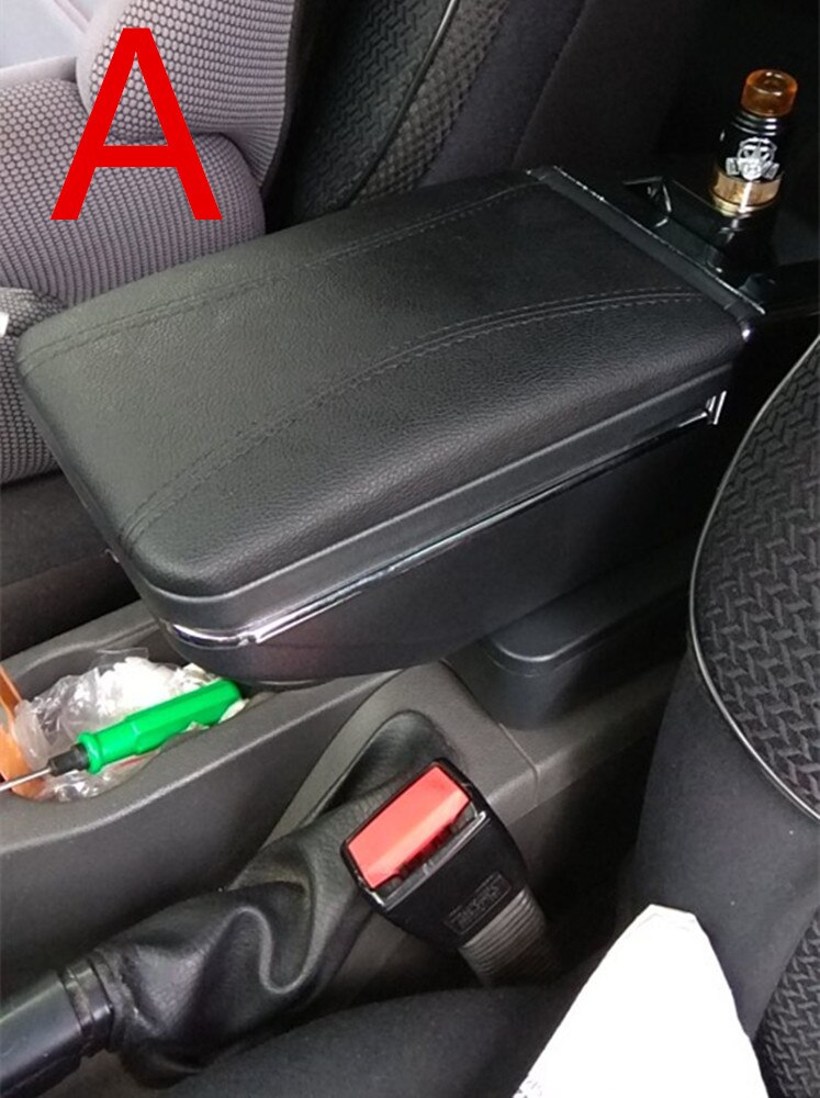 For Opel Astra Armrest box central Store content Astra armrest box with cup holder ashtray with USB interface: A black black line