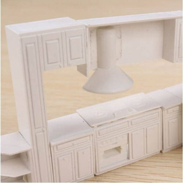 Doll house Miniature toy house cabinet kitchen furniture molds home decor kit Pretend Play Classic Toys Furniture Toys