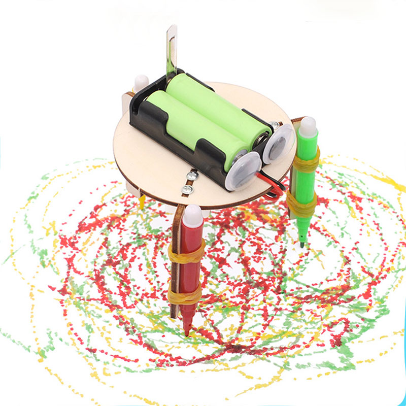 Petite technologie de production de robot graffiti bricolage, petite invention créative, dispositif expérimental scientifique, étudiant du primaire