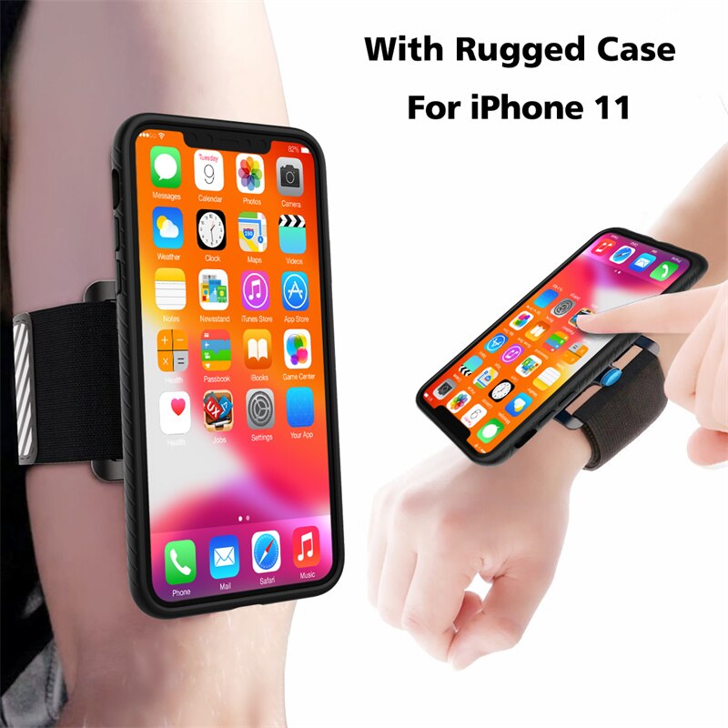 SOKUSIN Sport Runing Armbinde Armbinde Telefon Halfter Halterung Mit Stoßfest fallen Arme Band Stehen Für iPhone X XS 13 12 11 Profi Max: Pro iPhone  11