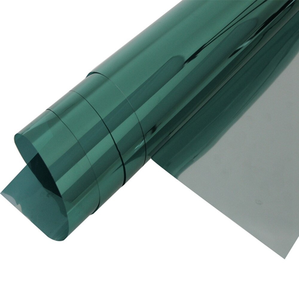 SUNICE 80 cm x 500 cm Glasfolie Vision Privacy Green Solar Tint Film UV Proof Glas Bescherming raamfolies 31.5inx196in