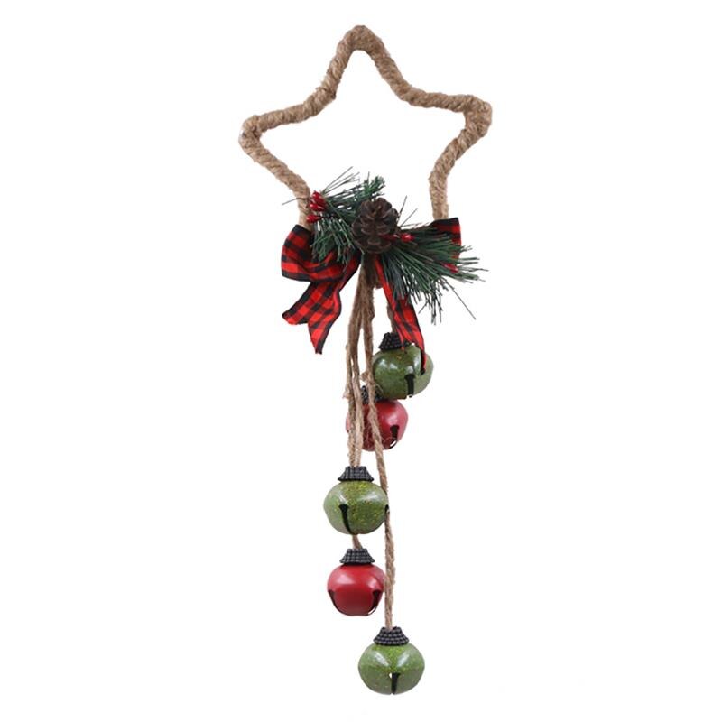 Retro Bells Kerstversiering Gemaakt Van Strik Klokken Hanger Ijzer Kerst Bel Deurknop Decoratie Kerstboom Ornamenten: A
