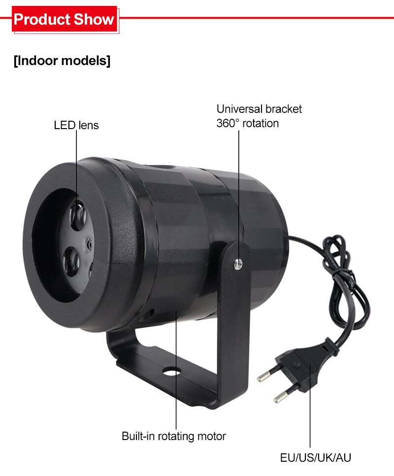 Projetor de natal lamp16 imagem de natal padrão super brilhante girando lâmpada de projeção interior decoração luz