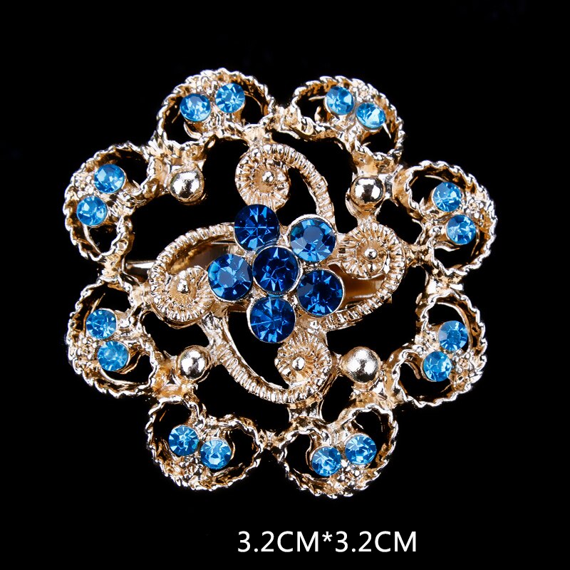 Fabriek Directe Verkoop Diverse Gold Plated Kleur Crystal Rhinestones Bloem Mode Broche Pins voor Vrouwen Diverse: 5457g