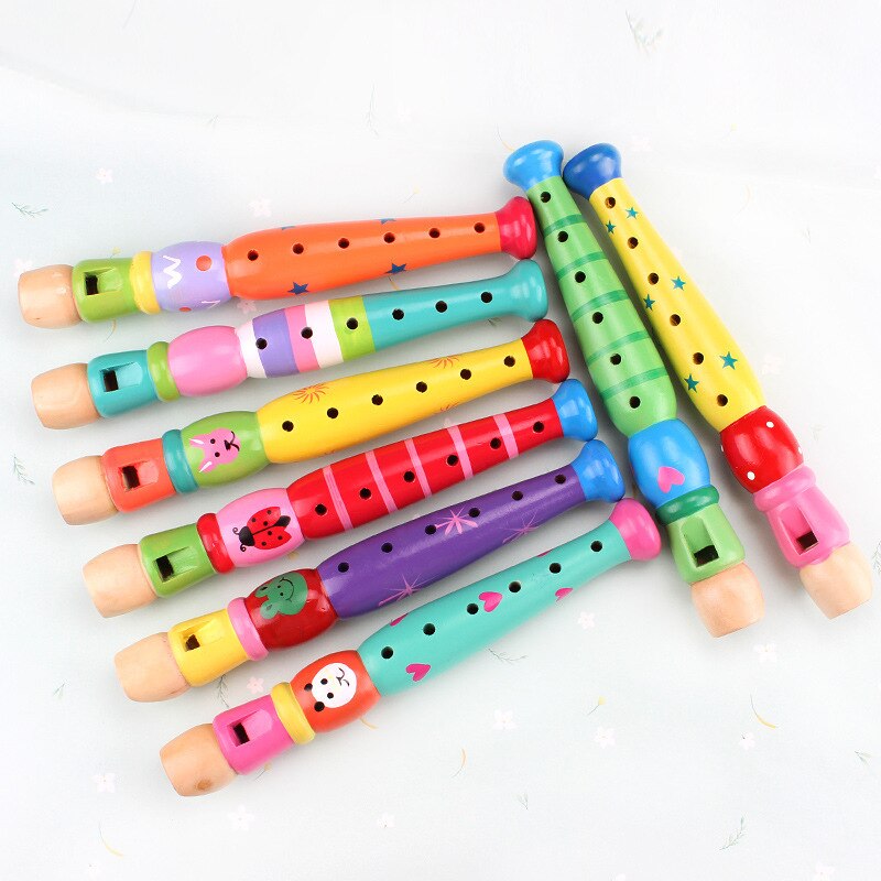 Holzflöte für kinder, kurzes musikinstrument, frühe musikalische förderung, typ 6-, blockflöte, holzblasinstrumente