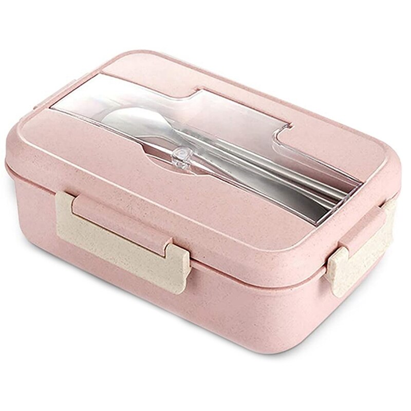 Bento Box for Adults and Kids Airtight Leakproof Lunch Box: Pink