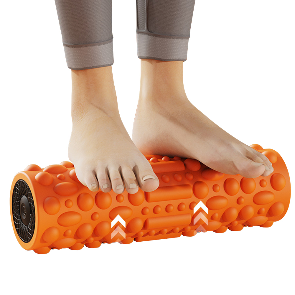 Electric Vibrating Foam Roller Yoga Column Rechargeable Massage Column 5 Modes Exercise Roller for Bodybuilding