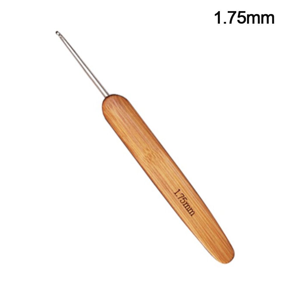 Ganchos de ganchillo con mango de madera, agujas de tejer, hilo de tejido artesanal para principiantes, trabajo fino, hilo fino y tejido de encaje, 0,75mm-3mm: Marfíl