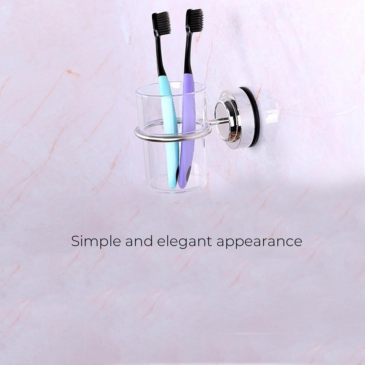 Porte-gobelet mural en acier inoxydable pour brosse à dents et dents, accessoire de salle de bain
