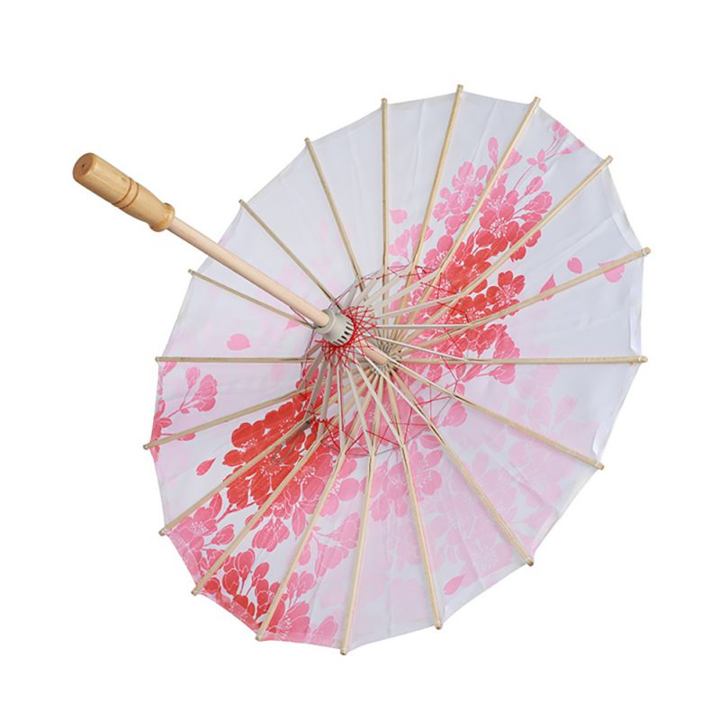 Paraguas artístico de tela de seda china, sombrilla decorativa de estilo clásico, papel de aceite pintado,
