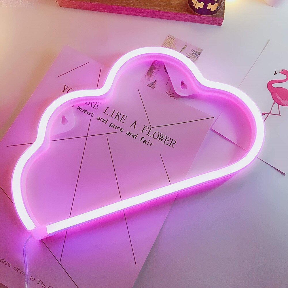 LED Wolke Neon- Zeichen Nachtlicht Kunst Dekorative Lichter Kunststoff Zauberstab Lampe für freundlicher Baby Zimmer Beleuchtung Weihnachten Party
