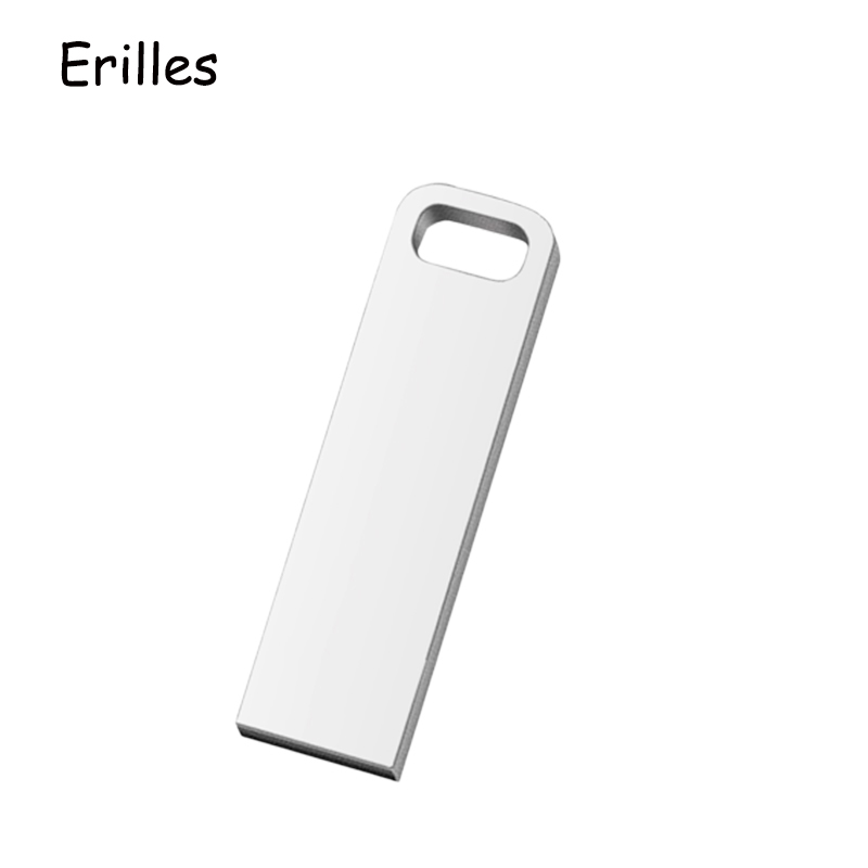 High quility memory stick Metal USB Flash Drive 128GB 64GB 32GB 16GB 8GB 4GB Pendrive storage flash disk pen drive usb stick 2.0: 64GB / Silver