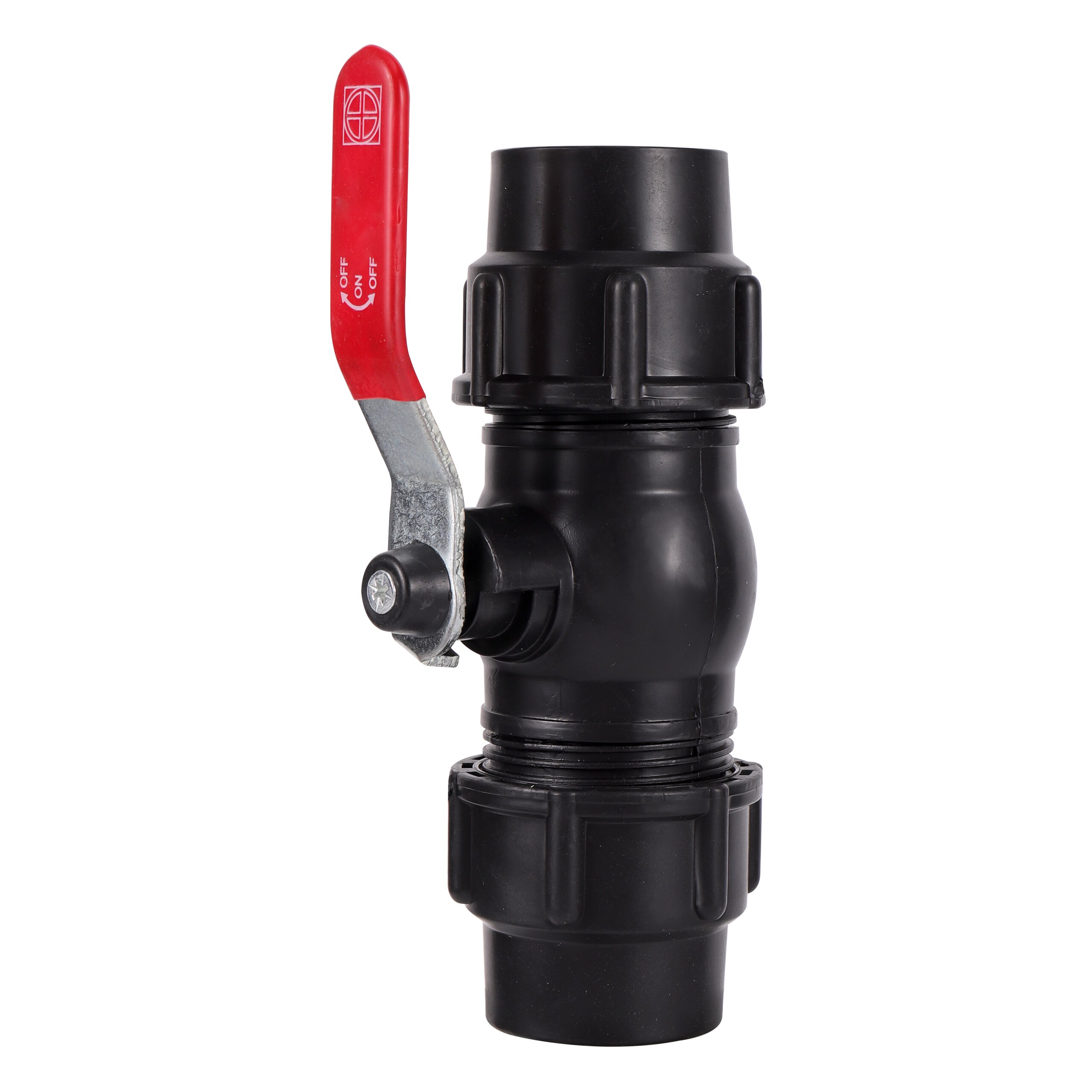 PE PVC Tube Pipe Fast Connection Connector ID 25mm Agriculture Irrigation Pipe Fittings Ball Valve Watering System Joint Black: Metal handle
