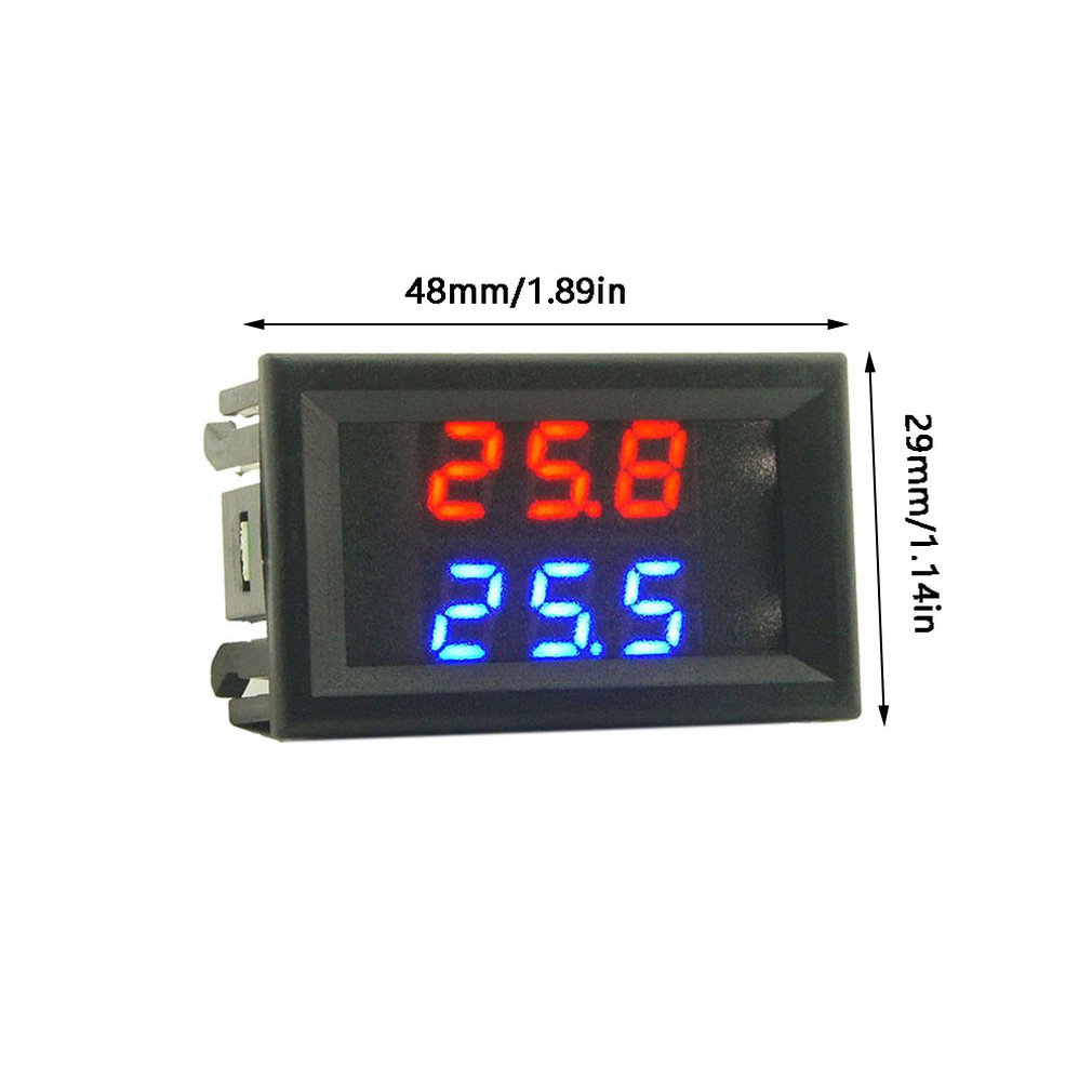 DC4-28V High Precision Dual Display Digital Car Thermometer With NTC Waterproof Metal Probe