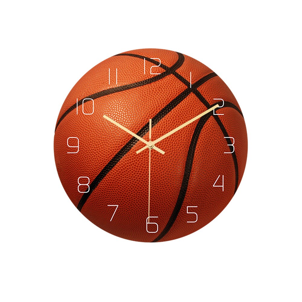 Fowecelt Sport 3D Wandklok Grote Acryl Sticker Home Decor Jongens