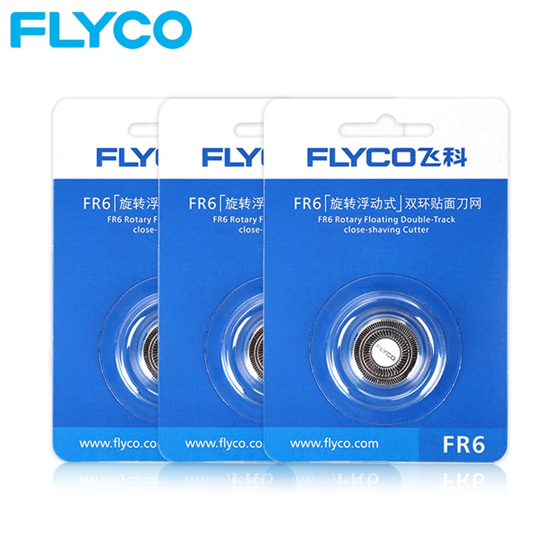 3 stuks elektrische scheermesjes ter vervanging van de flyco scheermachine voor mannenbaardtrimmer,  fr6 stuks, geschikt voor  fs870 fs871 fs862 fs328