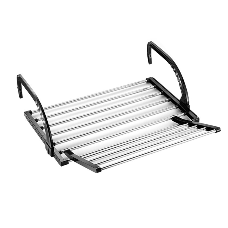 Radiator Clothes Airers Balcony Cloth Drying Rack Compact Clothing Drying Rack Stainless Steel Malleable Foldable Airer: Default Title