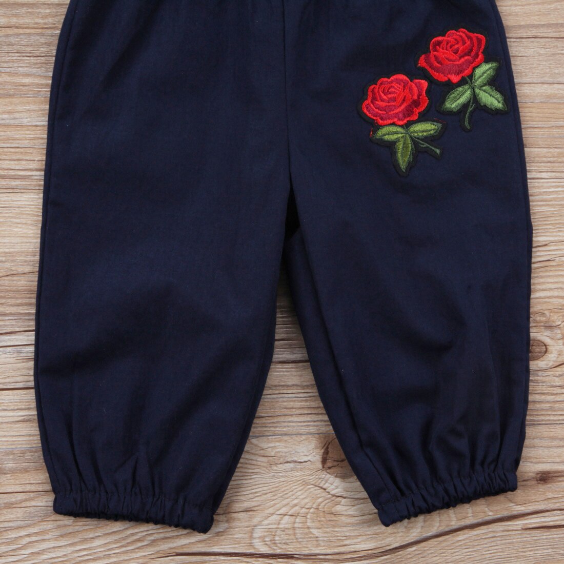 VS VOORRAAD Kids Meisjes gedrukt Borduurwerk bloemen Overalls Jumpsuit pak Outfit Kleding strap bandage mouwloze Overalls voor meisjes