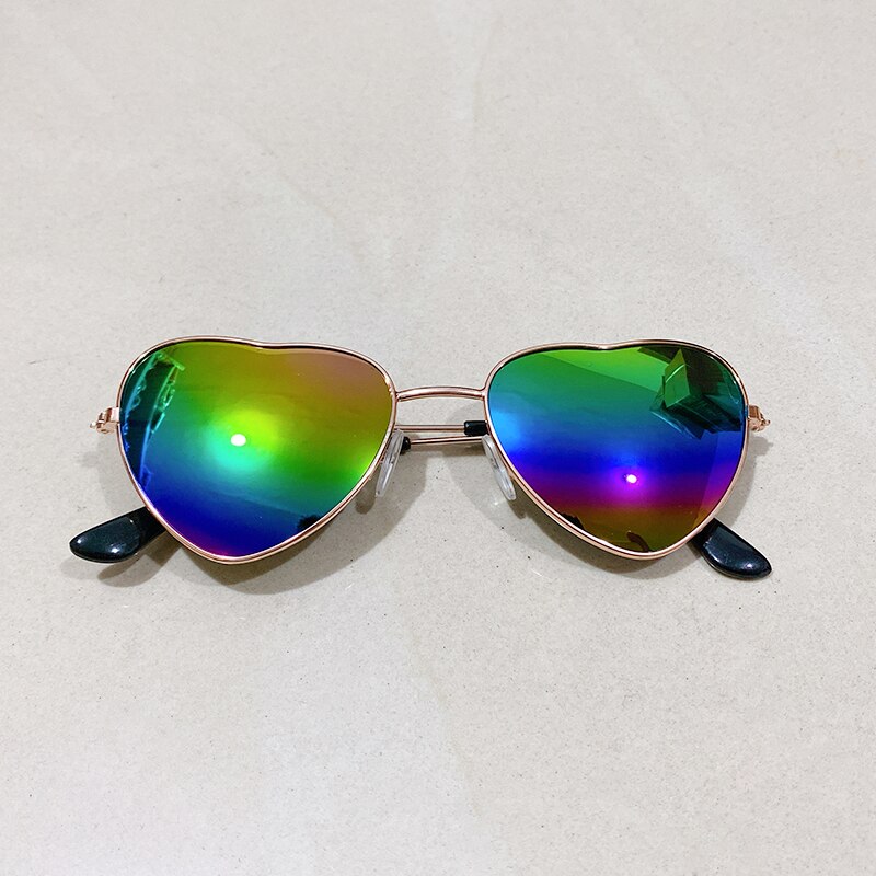 Retro gradient pige hjerte solbriller hjerteformede briller kvinder dame kvindelige børn solbriller: Børns farver