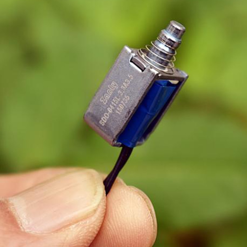DC5V 6V Micro electroimán solenoide empuje a través del tipo Micro imán eléctrico para cerradura de puerta con contraseña