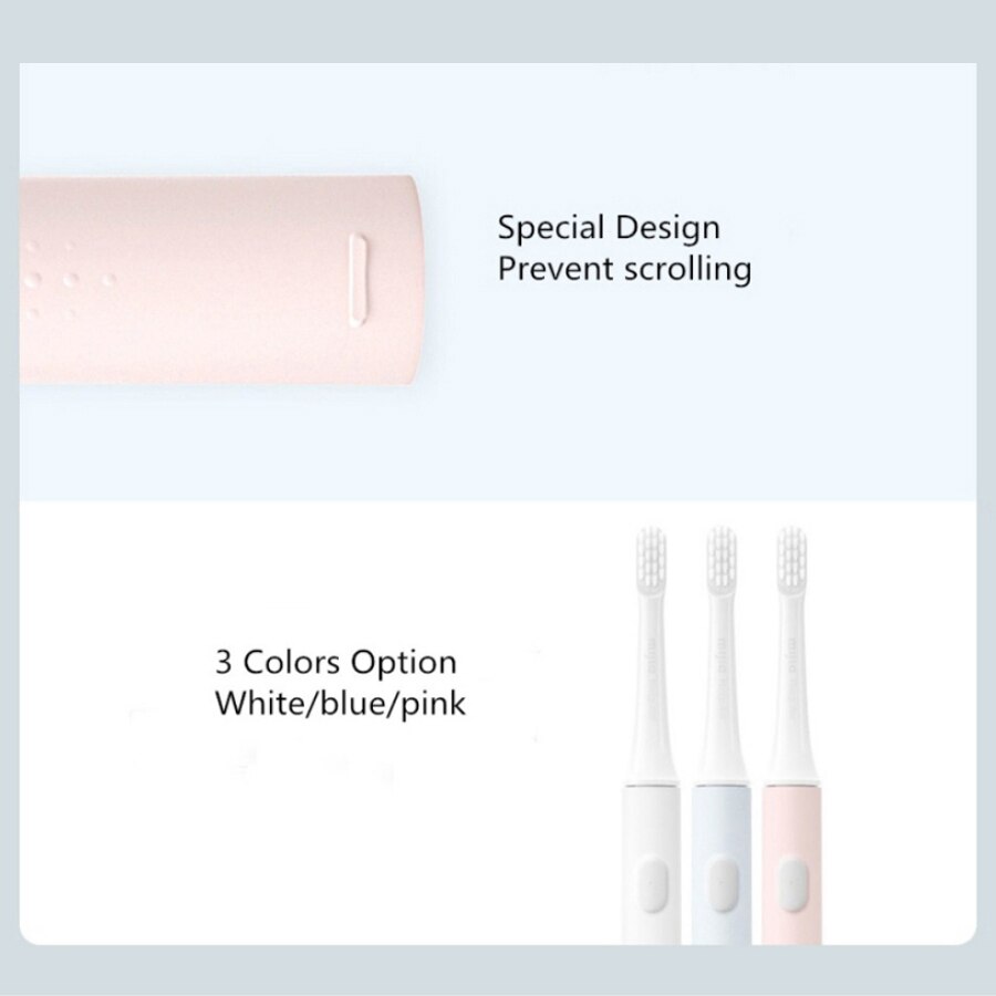 Xiaomi mijia sonic sähköhammasharja  t100 ultraääni automaattinen hammasharja usb ladattava ipx 7 vedenpitävä kaksi kirkasta tilaa