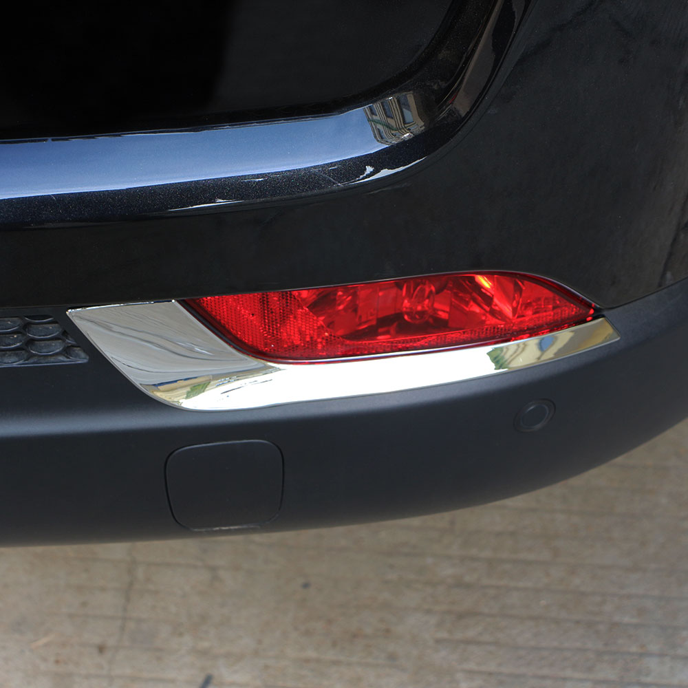 1 Paar Auto Chrome Rear Mistlampen Lamp Cover Back Mistlampen Light Trim Sticker Voor Jeep Kompas Accessoires