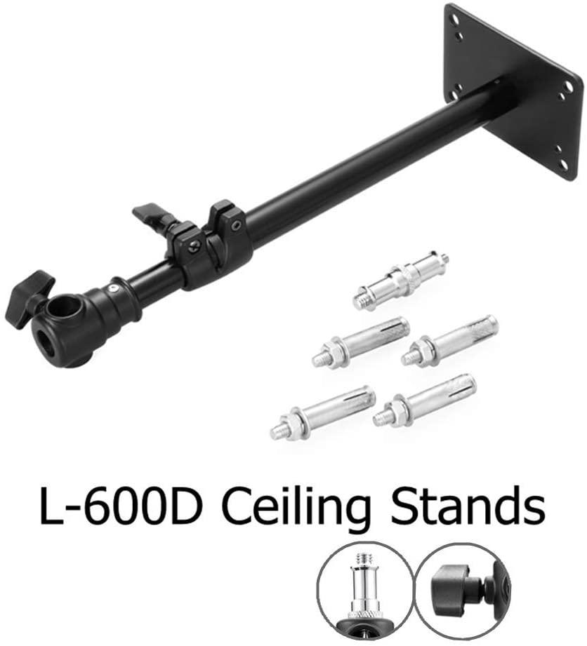 55cm Photography Wall Ceiling Mount Boom Arm with 3/8 "1/4" thread Universal Adapter for Photo Video Lights Umbrellas Reflectors