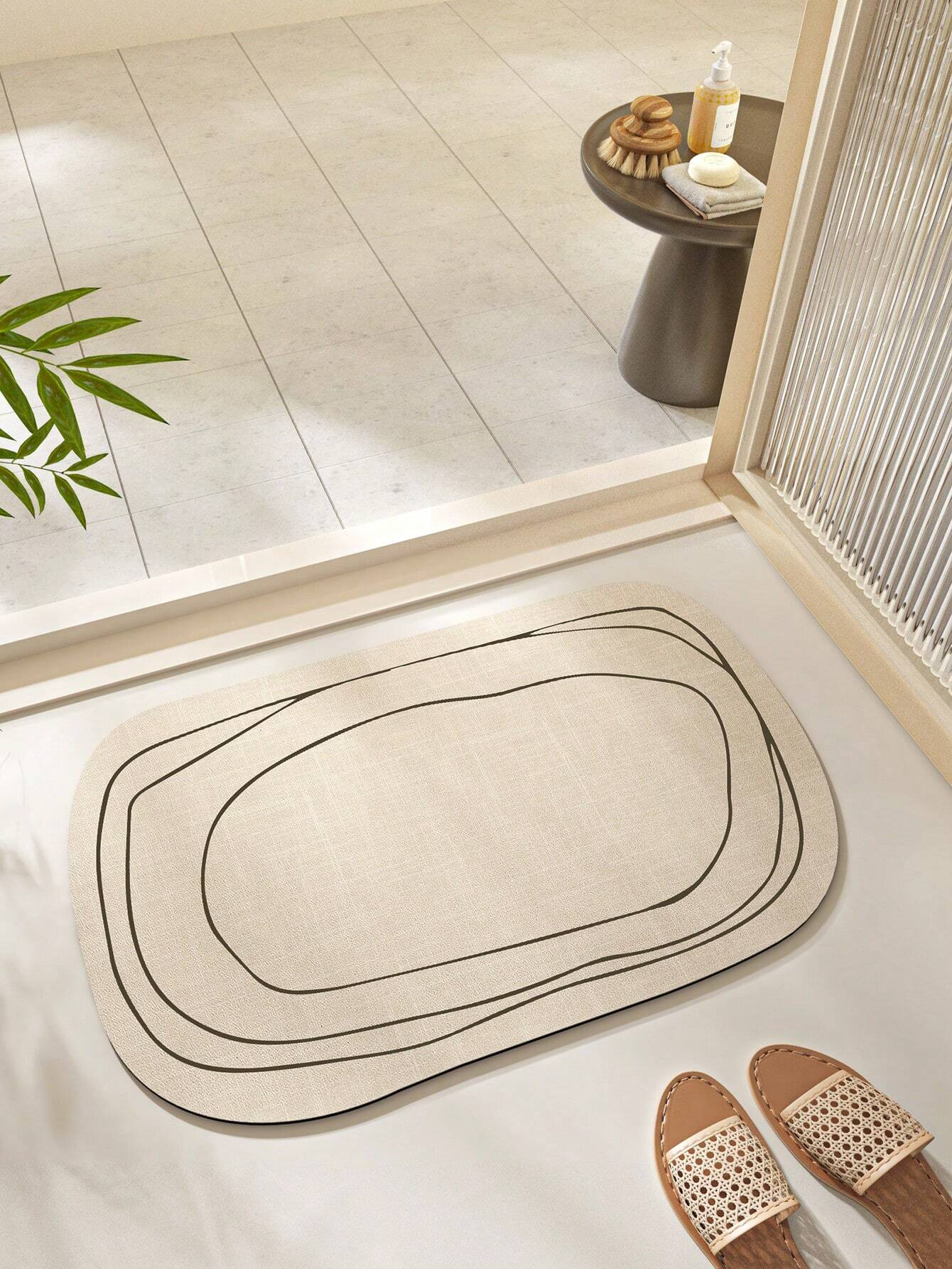 Bathroom Carpet Mat Bathroom Modern Diatomaceous Earth Bath Mat Soft and Comfortable Suitable for The Bathroom Floor Mat