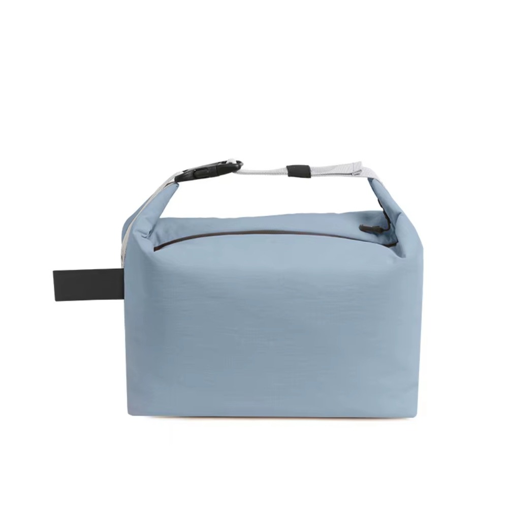 Handheld Foldable Insulated Bag Leak-Proof Eco-Friendly Insulated Lunch Bag Large Capacity Waterproof Thermal Lunch Box Unisex: SKY BLUE