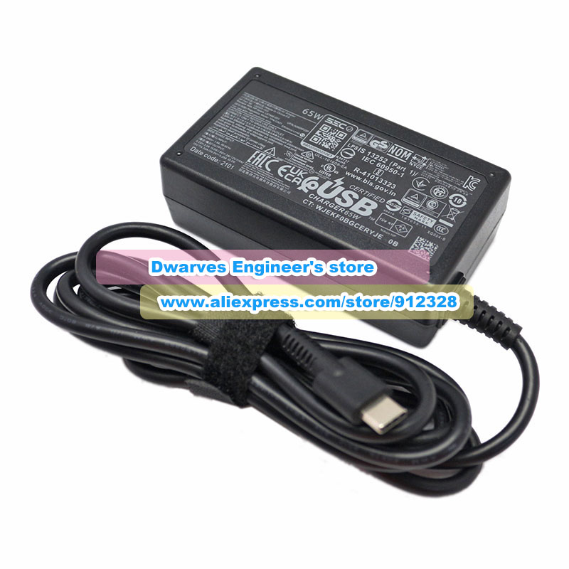 Original TPN-CA21 AC Adapter 20V 3.25A 65W Laptop Charger for HP A065RP25P L65505-002 L67440-001 Power Supply USB-C