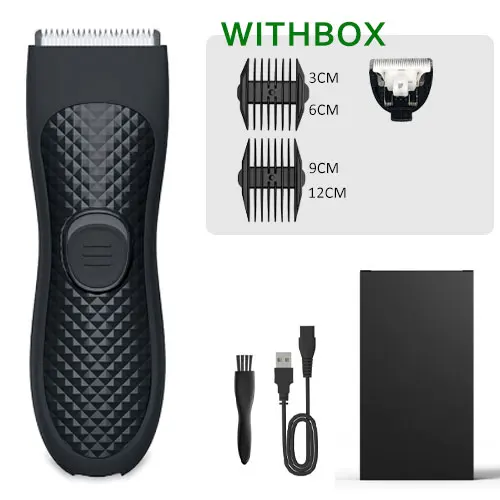Body Hair Trimmer Heren - Oplaadbare Ball Shaver Groomer - Vervangbare Keramische Meskop - Waterdicht: Geel