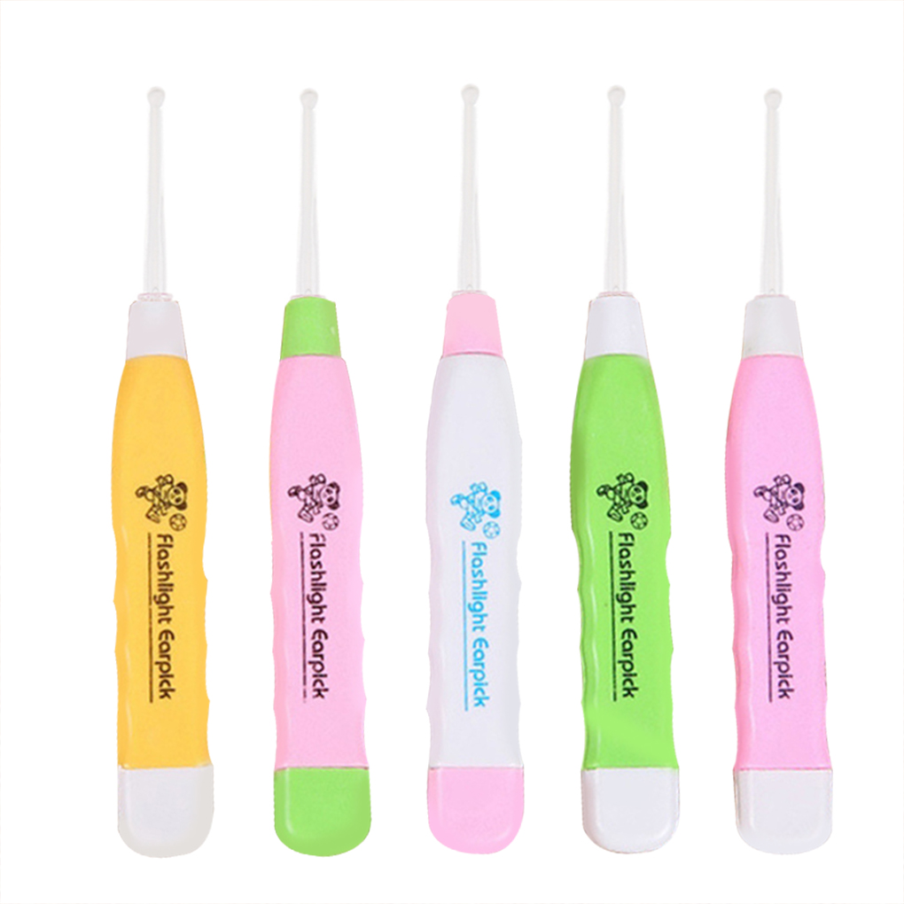 Babyverzorging Oor Lepel Licht Kind Oren Schoonmaken Met Licht Oorsmeer Lepel Graven Lichtgevende Graven Oor Cartoon Lepel