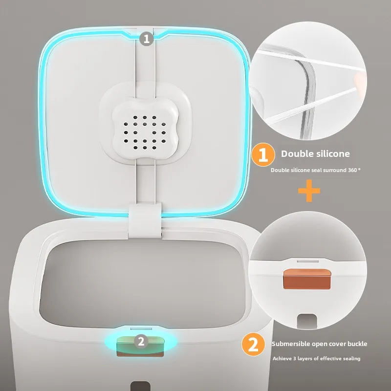 Secchio per riso domestico, secchio per riso in plastica a prova di umidità, secchio di stoccaggio a pressa, scatola per secchio di riso sigillata per uso alimentare