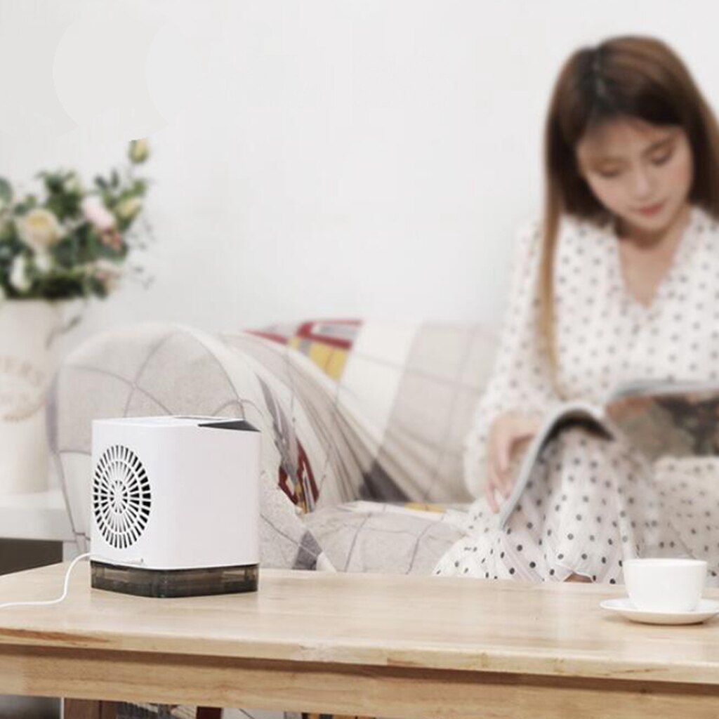 Air Conditioner With Remote Control Desktop Air Cooler Fan Mini Three Gear Modes Water Cooling Fan Portable Home Air Fan Summer