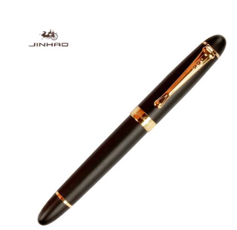 IRAURITA Fountain Pen Jinhao 450 Metal Ink Pens Caneta Tinteiro Pluma Fuente Office Black