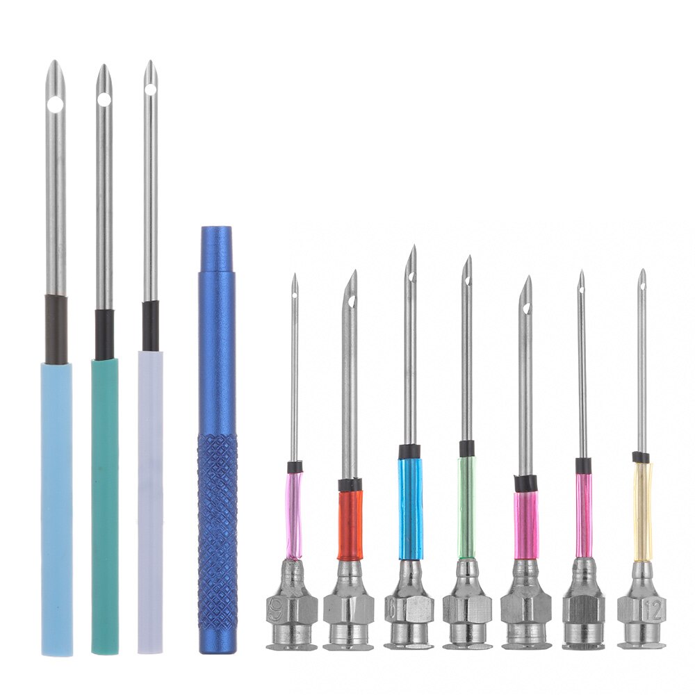 11Pcs Punch Needle Tool Kit Embroidery Stitching Punch Needle &amp; Needle Threader Embroidery Poking Cross Stitch Tools Knitting