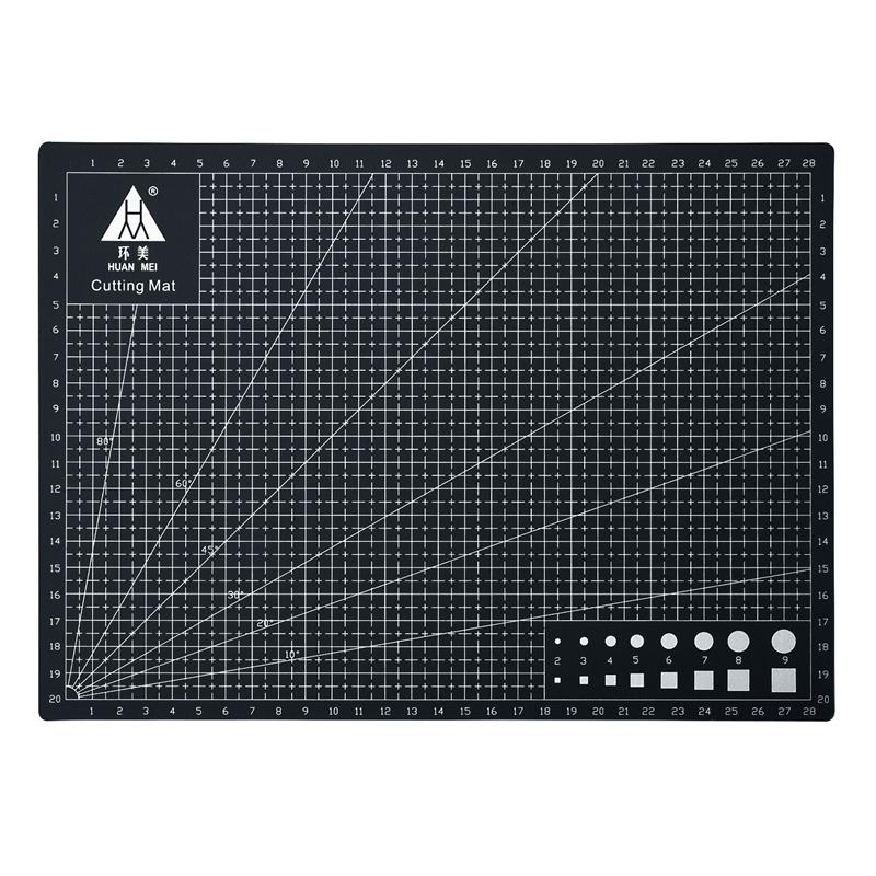 Tapete para tabla de cortar de PVC, herramientas de artesanía de cuero, duraderas, autocurativas, accesorios de costura, almohadilla de grabado de corte de papel artístico, A3, A4, A5: A4 Black