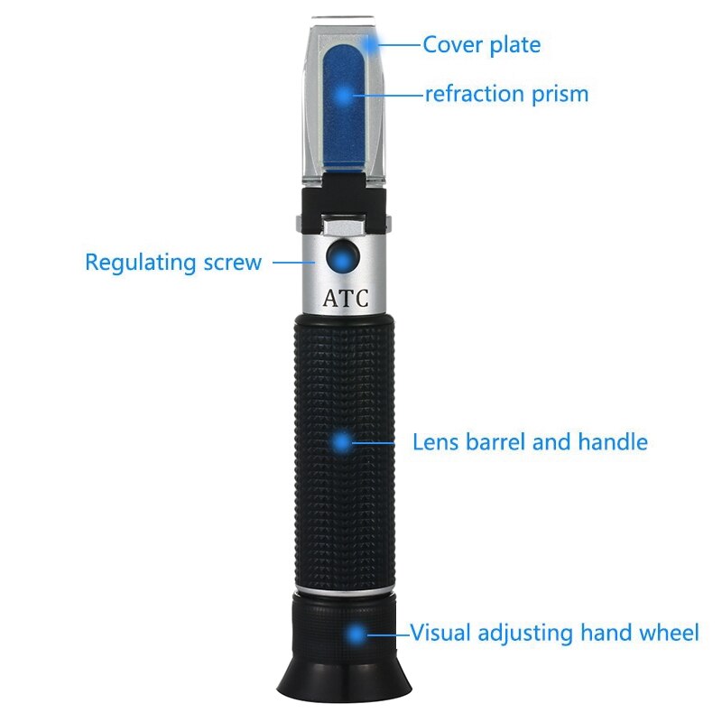 0-40%  brix 0-25%  alcohol refractometer tester voor alcohol brix bier wijn fruit druif suiker saccharometer