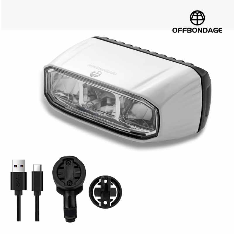 OFFBONDAGE luz delantera de la bicicleta 1000LM faro de bicicleta linterna impermeable USB TYPE-C carga MTB accesorios de lámpara de Ciclismo de Carretera: Amarillo claro