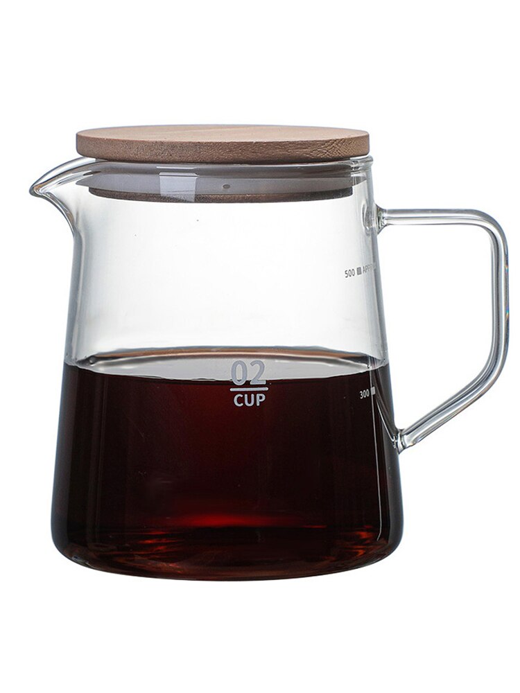 500ml/300ml Glass Pitcher Heat Resistant Clear Glass Teapot With Lid Household Glass Coffee Jug Milk Juice HolderFor Coffee Tea