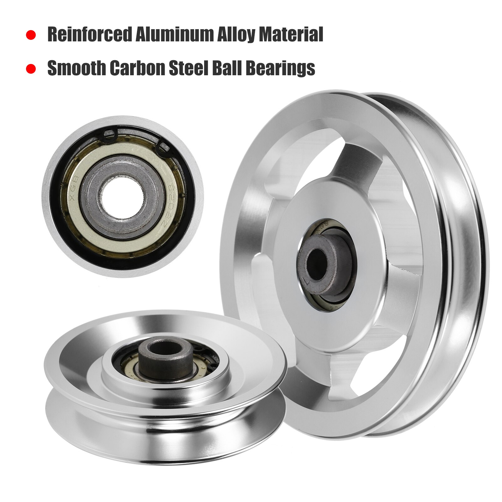 Universal Aluminium Alloy Bearing Pulley Wheel Gym Parts Accessory Wheel Pulley for Fitness Equipment Home Gym Lifting
