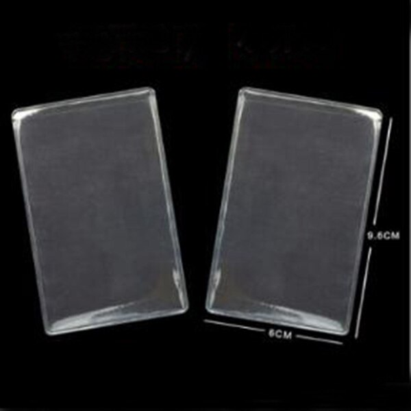 10Pcs Card Bescherm Cover Pvc Transparante Waterdichte Business Credit Card Holder Vrouwen Mannen Id Card Cover Tassen Case: Clear